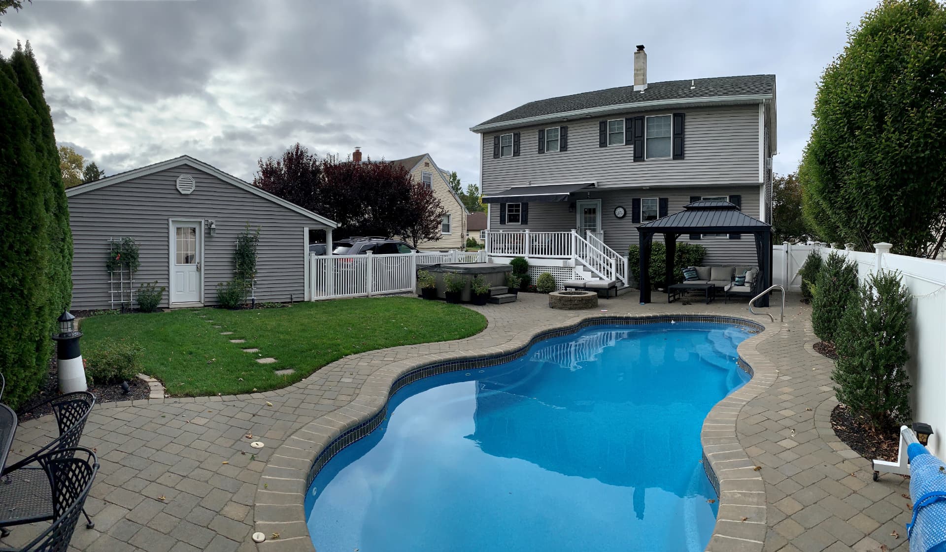 North Jersey property with pool and landscaped grounds